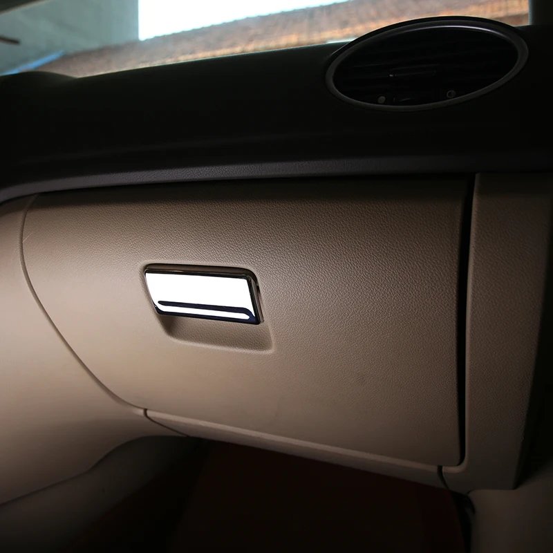 My Good Car ABS Electroplate Golvebox Handle Refitting Stickers Case For Ford Focus 2 MK2 2005 - 2010 2011 2012 Accessories