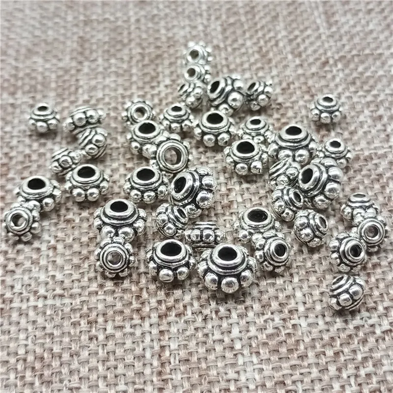 Koraliki dystansowe w kształcie zębatek ze srebra próby 925, 4.5mm 5.5mm 6.5mm do bransoletek i naszyjników — zdjęcie 6