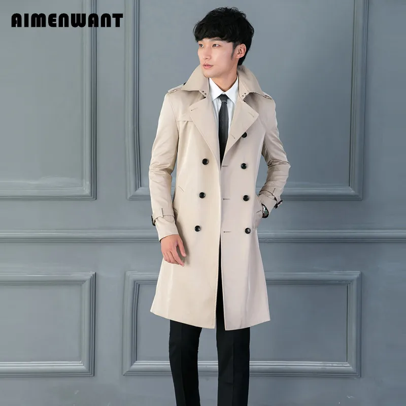 

2024 Brand Coat Trench for mens New Design Fitted Beige Long Trenchs uk High Quality Customize Size Coats Male Overcoat