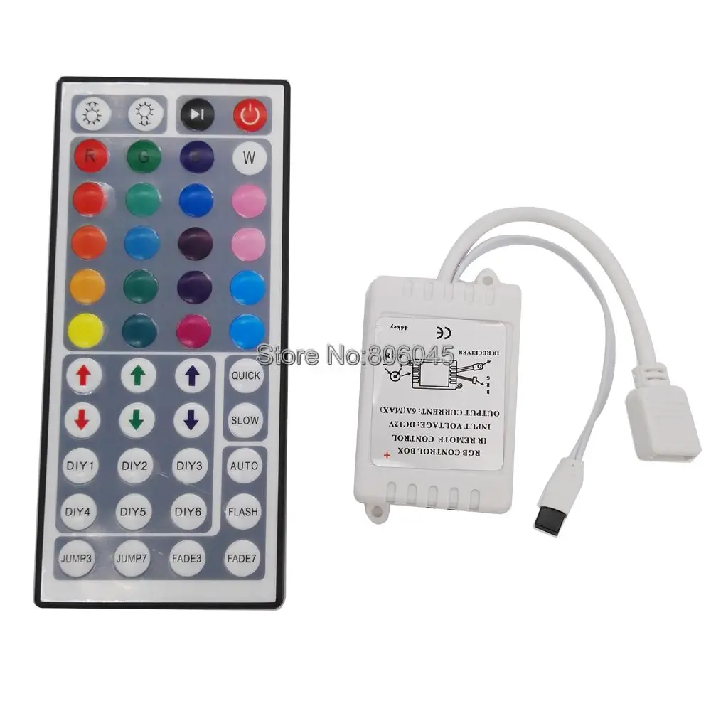 Led Controller 44 Keys LED IR RGB Controler LED Lights Controller IR Remote Dimmer DC12V 6A For RGB SMD 3528 5050 LED Strip