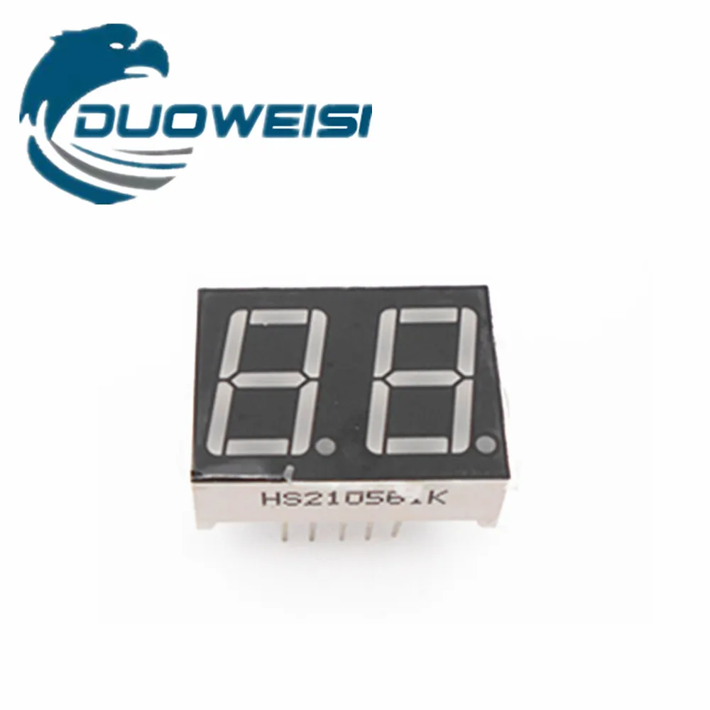 Tubo digitale 0.56 pollici 2 cifre simmetria/comune yang rosso evidenziare tubo display digitale orologio