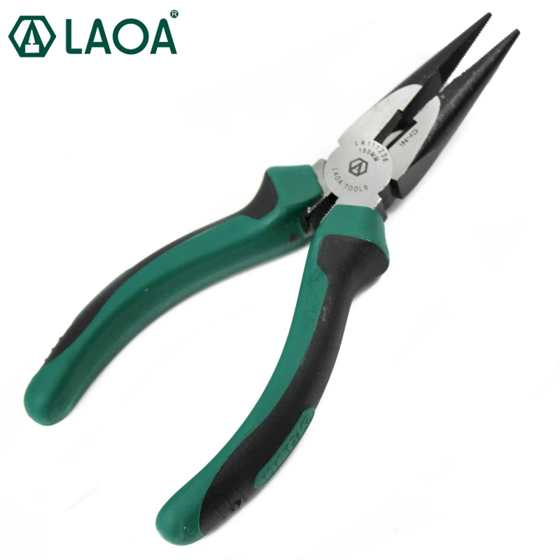 LAOA 6inch Cr-Ni Long Nose plie Multi-function Wire Cutter Plier High Hardness Pliers High quality industrial pliers