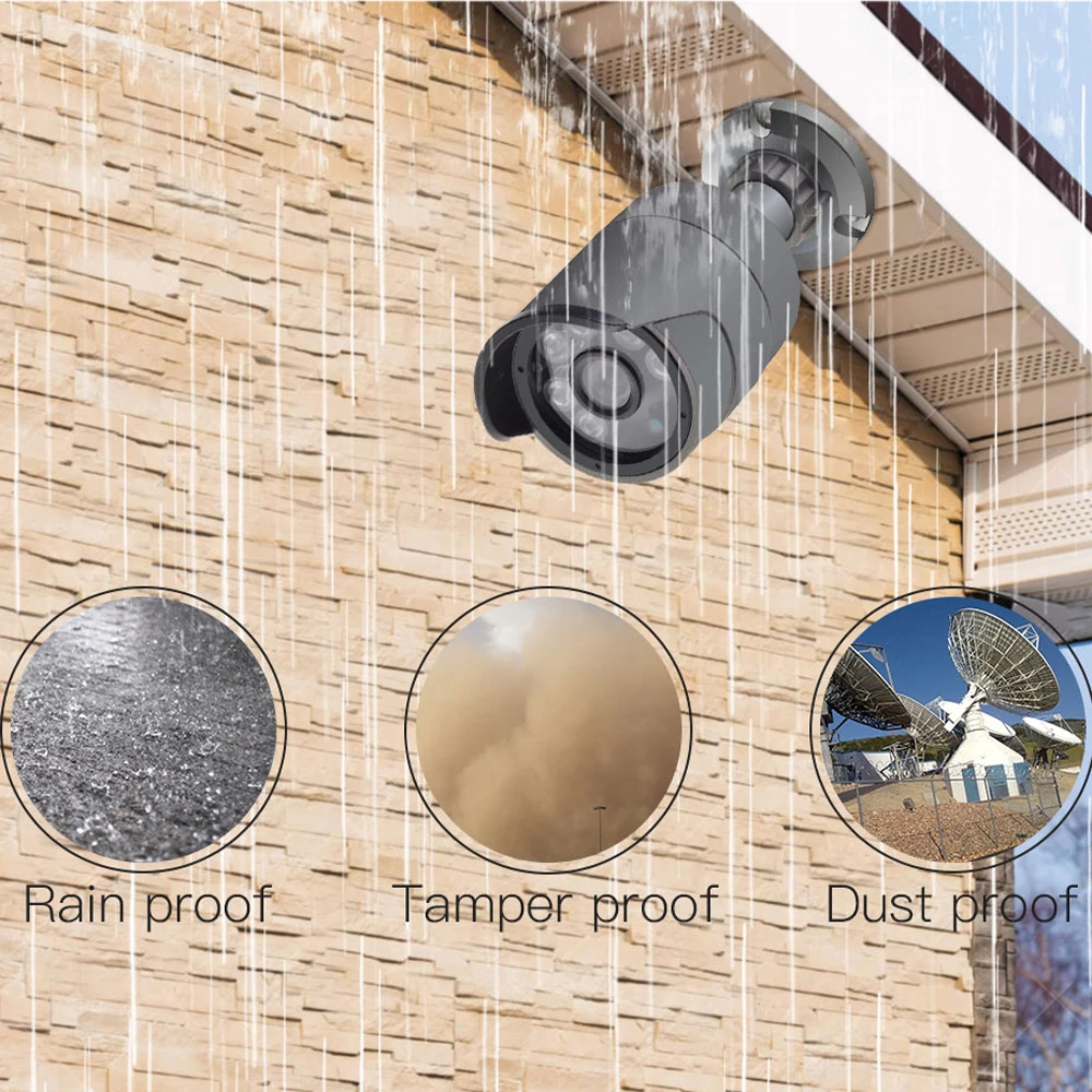 AZISHN-cámara IP de Metal H.265 + 3MP, 2304X1296 6IR, visión nocturna, detección de movimiento, XMEye, P2P, CCTV, IP67, impermeable