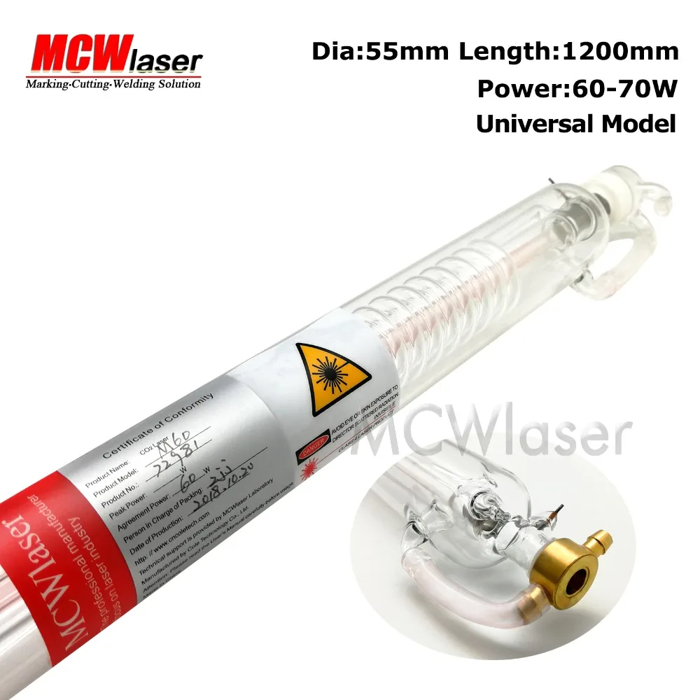 MCWlaser 60W Acutal 60W - 80W CO2 Laser Tube 125cm Air Express & Insurance