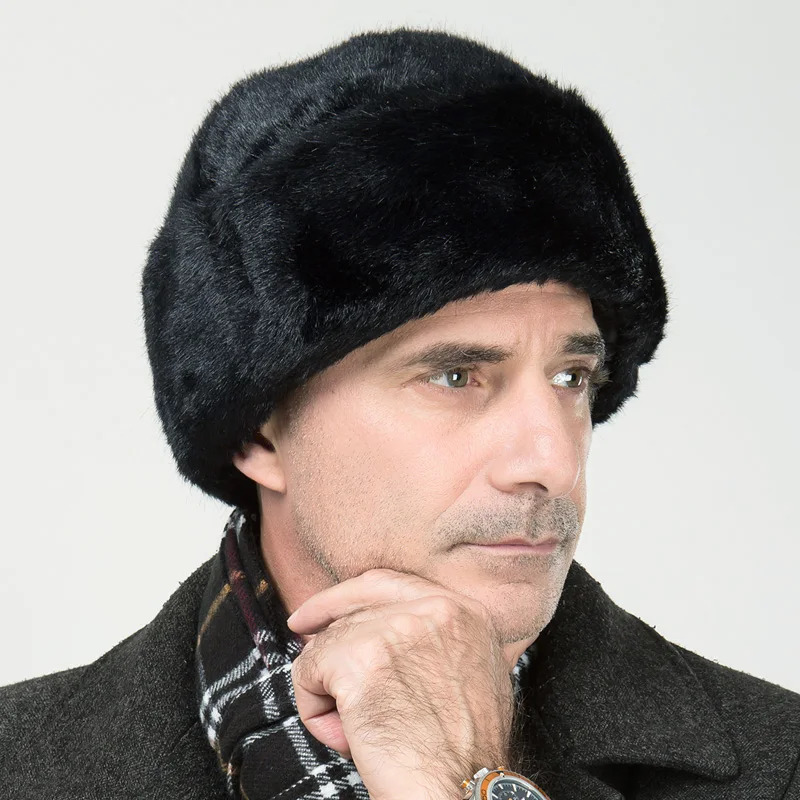

artificial wool fox dome high-quality fur cap Russian winter hat factory direct selling B-0653
