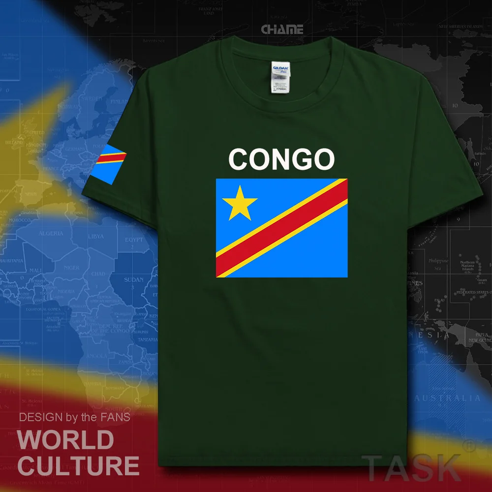 DR Congo men t shirts 2017 jerseys nation team cotton t-shirt gyms clothing tee country tops COD DRC DROC Congo-Kinsha Congolese