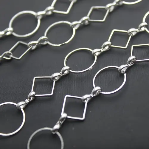 

Free shipping!!!20m 12mm-10mm dull silver chain findings