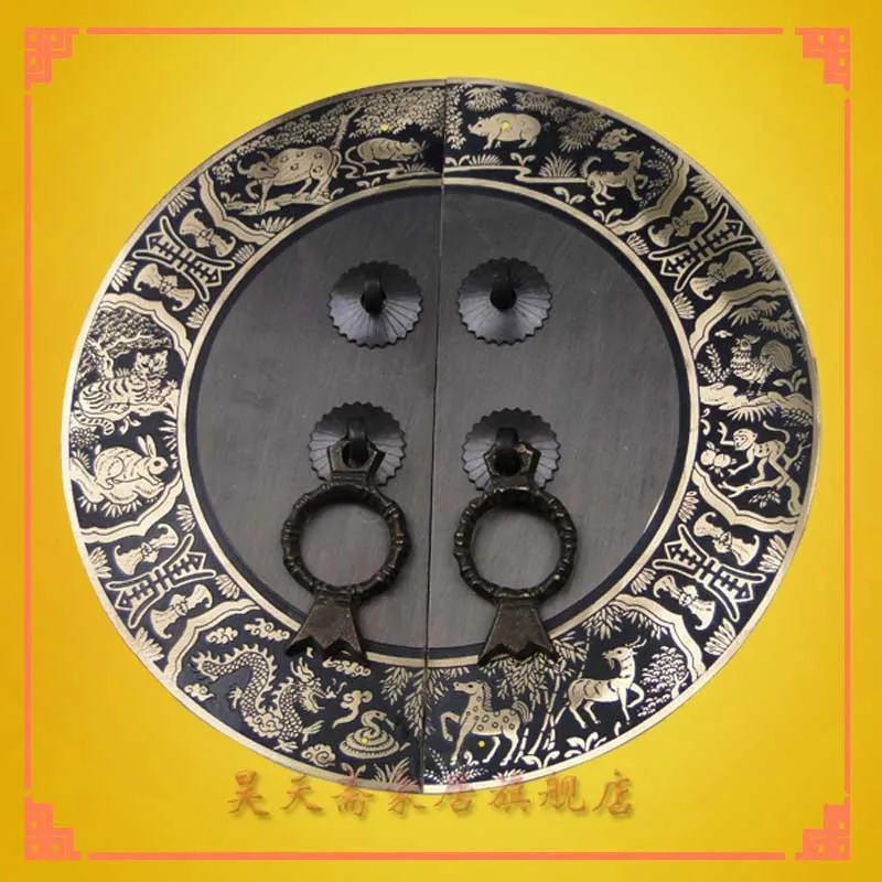 

[Haotian vegetarian] Ming and Qing furniture antique furniture antique doors and brass fittings HTB-111