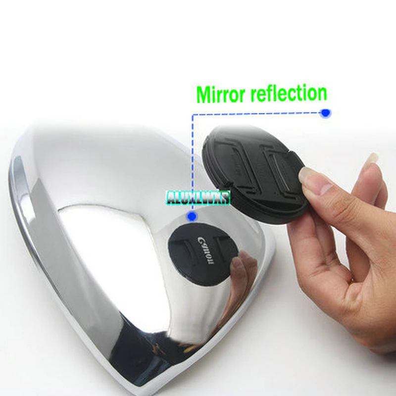 Car Rearview Mirror Case Chrome Covers Satin Finish Mirror Shell Outside Aluminum for Volkswagen VW Tiguan 2 MK2 2017 and 2023
