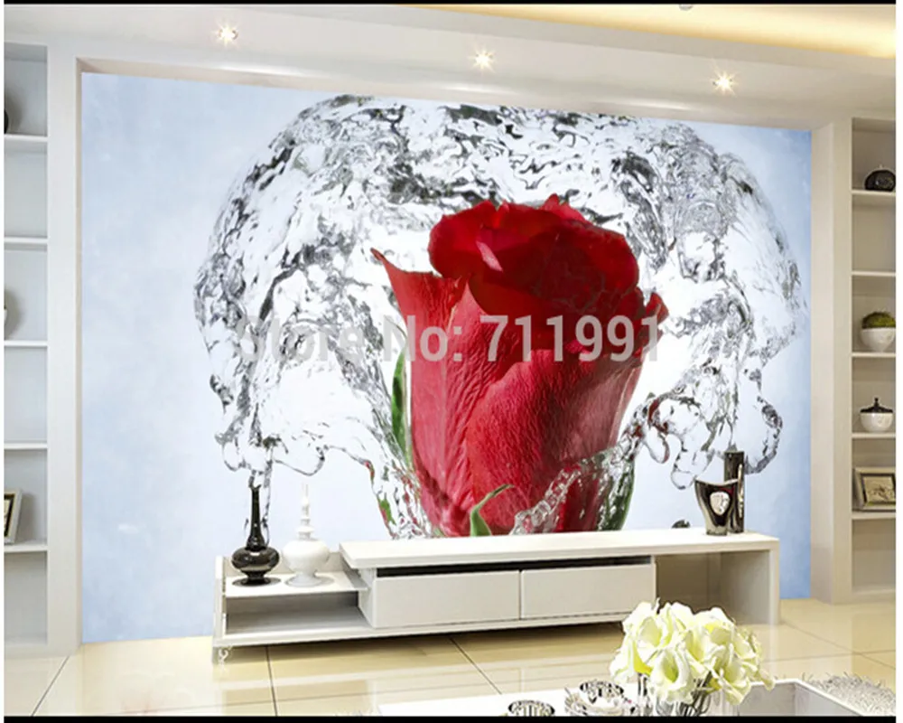 

Custom 3D stereo wallpaper,Spray Rose for the living room bedroom TV setting wall vinyl wallpaper Papel de parede