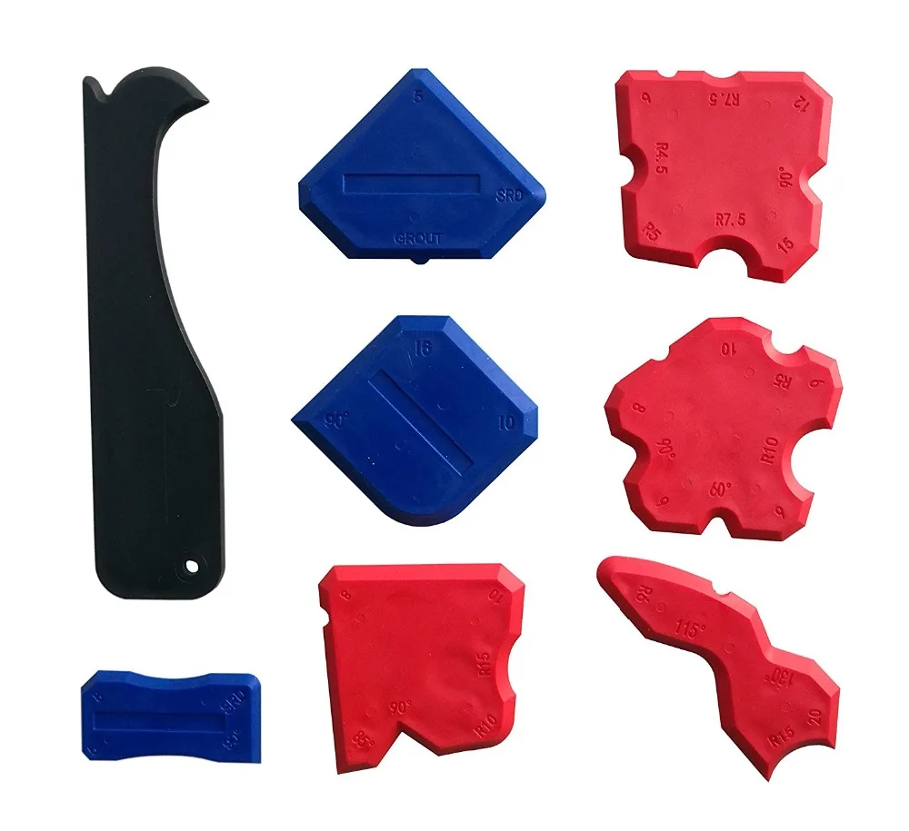 Joint d\'étanchéité en Silicone de qualité professionnelle, 8 pièces, outil de finition, profil de calfeutrage, Joint d\'angle de ligne avec outil de