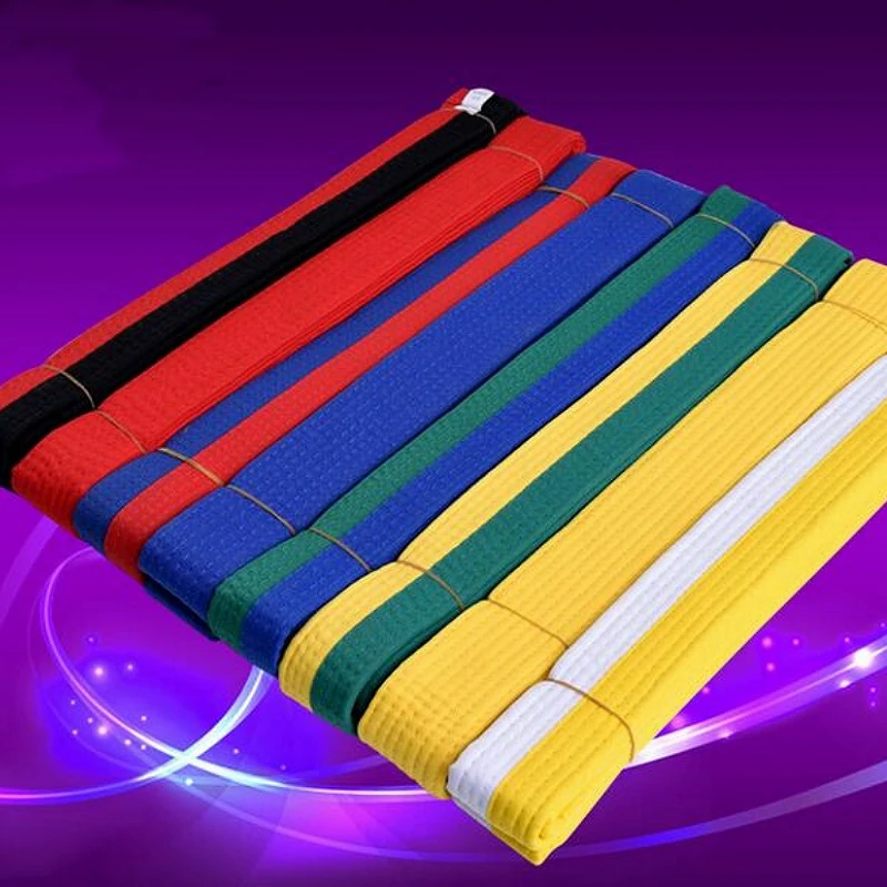 Taekwondo Road With Level Judo Standard Belt Karate Double Wrap Professional Martial Arts All Colors CYF9149