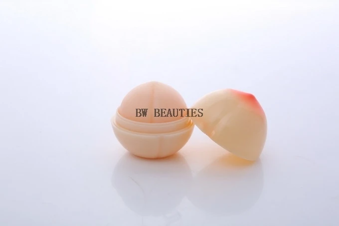 200 Pcs/Lot New Cute Makeup Peach Shape Moisturizer Nutritious Lip Balm Long Lasting Lips Care Brand Lipstick Balm