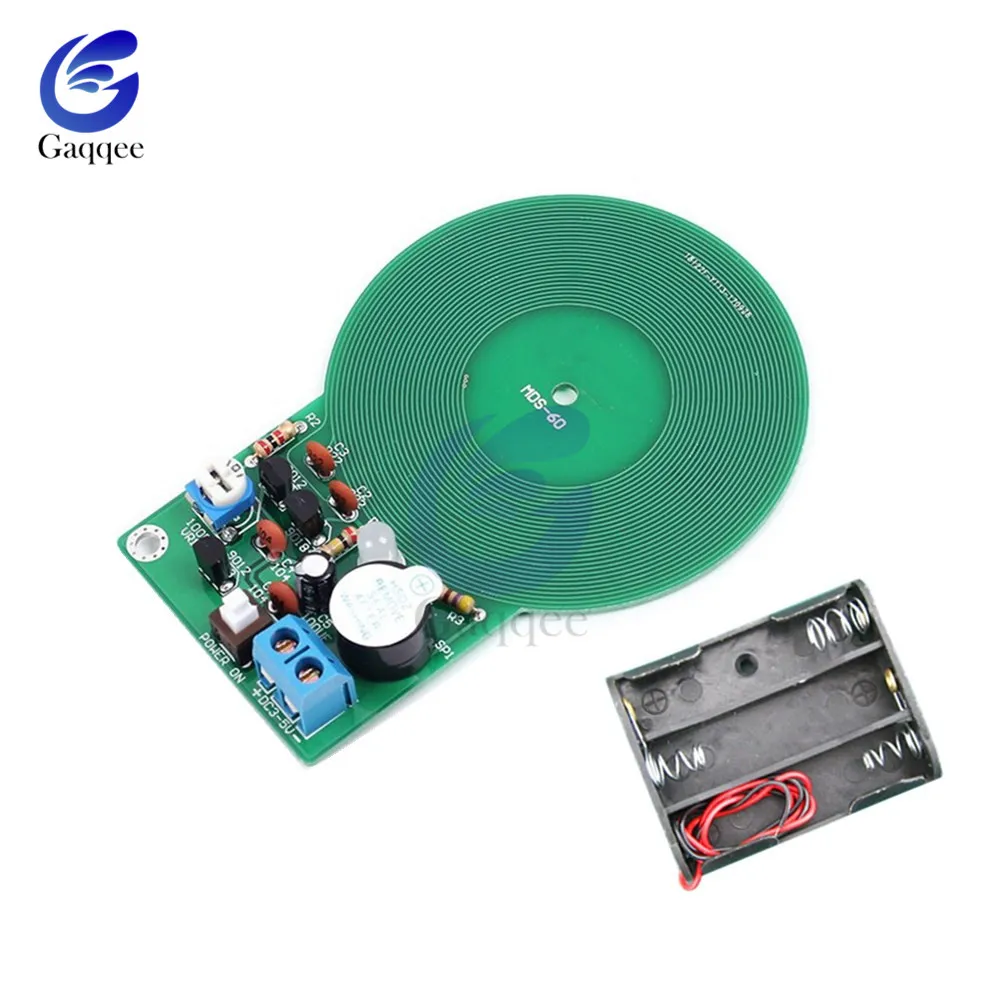 DC 3V-5V Metal Detector Electronic 60mm Non-contact Sensor Board Module Electronic Part Metal Detector With Battery Case DIY Kit