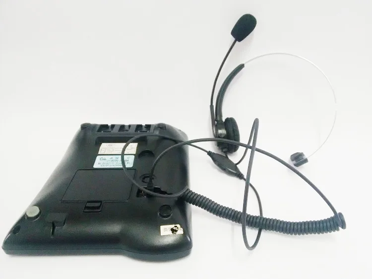 Call Center Headset Telephone Corded Wired Office Head Phone RJ11 Headset with Mic fits for all telephones