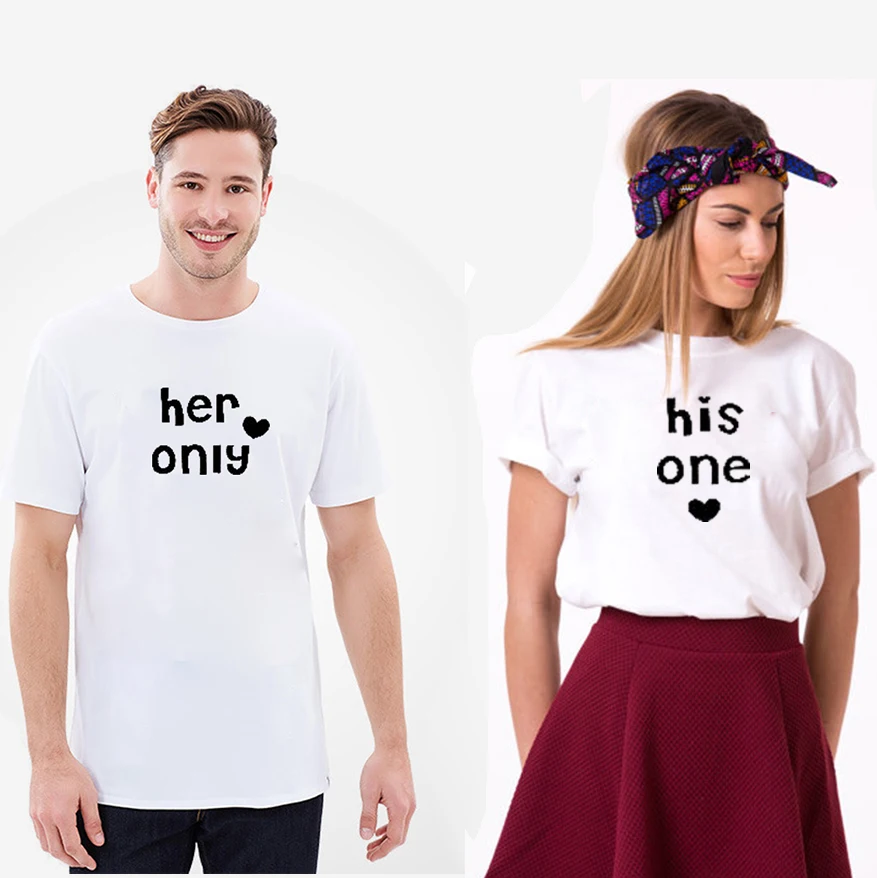 Sugarbaby His One Her Only Matching Couple Tshirt His and Her Shirts Fashion Funny Matching Couple T Shirts Gift For Him/Her