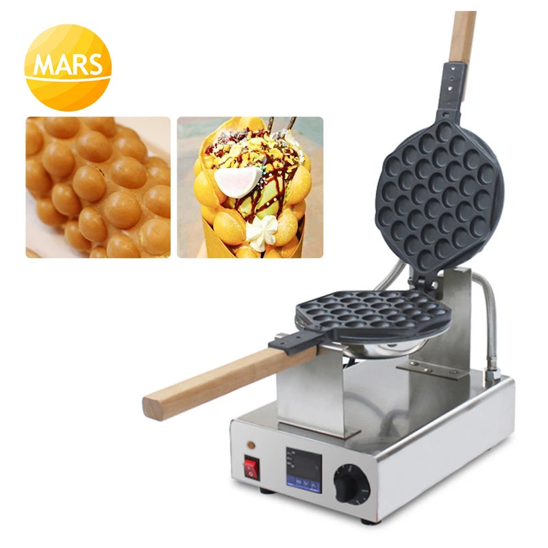 Mars Commercial 110v 220v electric egg waffle machine digital Bubble Waffle Maker Egg puff maker for sale