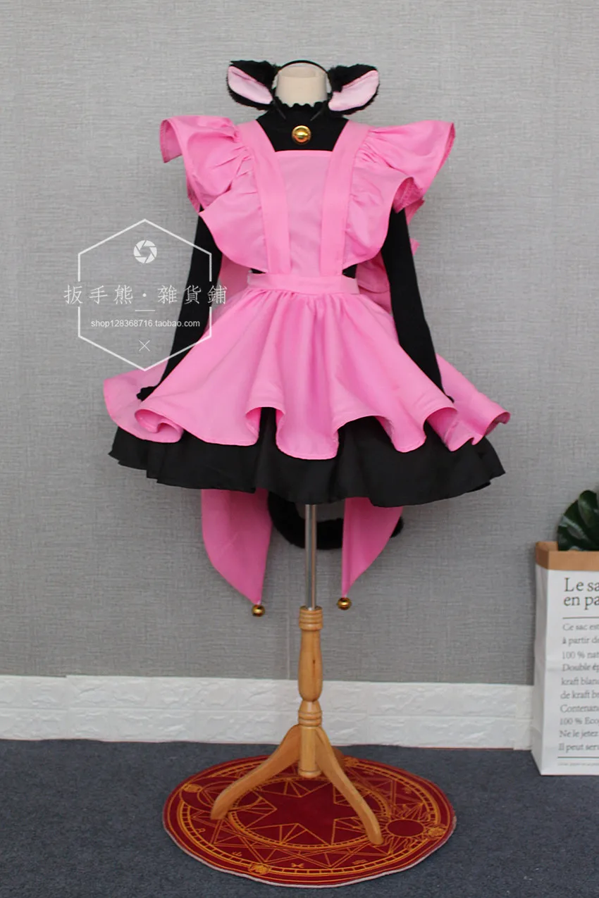 

Cardcaptor Sakura Kinomoto Sakura Pink Cat Magical Girl Dress Cosplay Costume C018