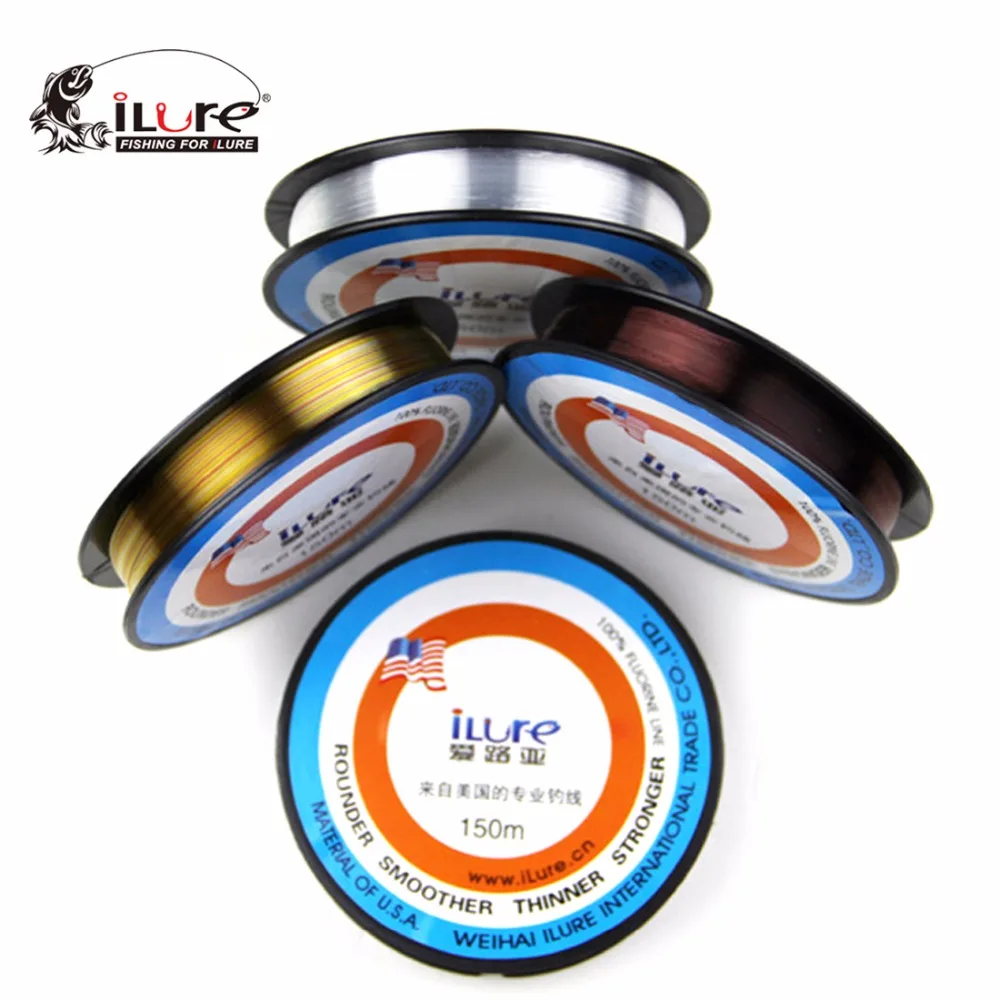 iLure 150m Fluorocarbon Line Transparent Carp Wire Winter Ice Fishing Line Super Strong Monofilament Japan Tresse Peche Pesca