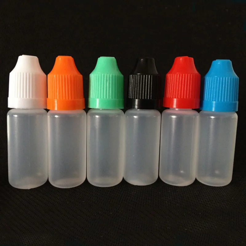 500pcs PE 15ml Plastic Dropper Bottle empty E Liquid Dropper Bottle With Childproof Cap and long thin tip  Eye Drop Bottle