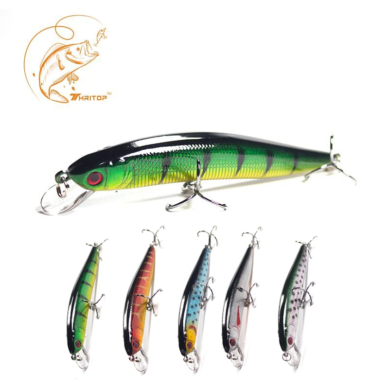 Thritop Hard Bait Fishing Minnow Lure 95mm 9g High Quality 5 Different Colors TP034 Professional Artificial Lures Tackle