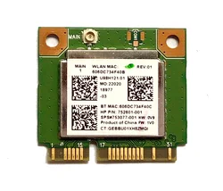 ハーフミニpci-eカード,bluetooth 4.0,wifi,realtek rtl8723be,sps 753077-001,hp 470 455 450 445 g2,卸売り,新品