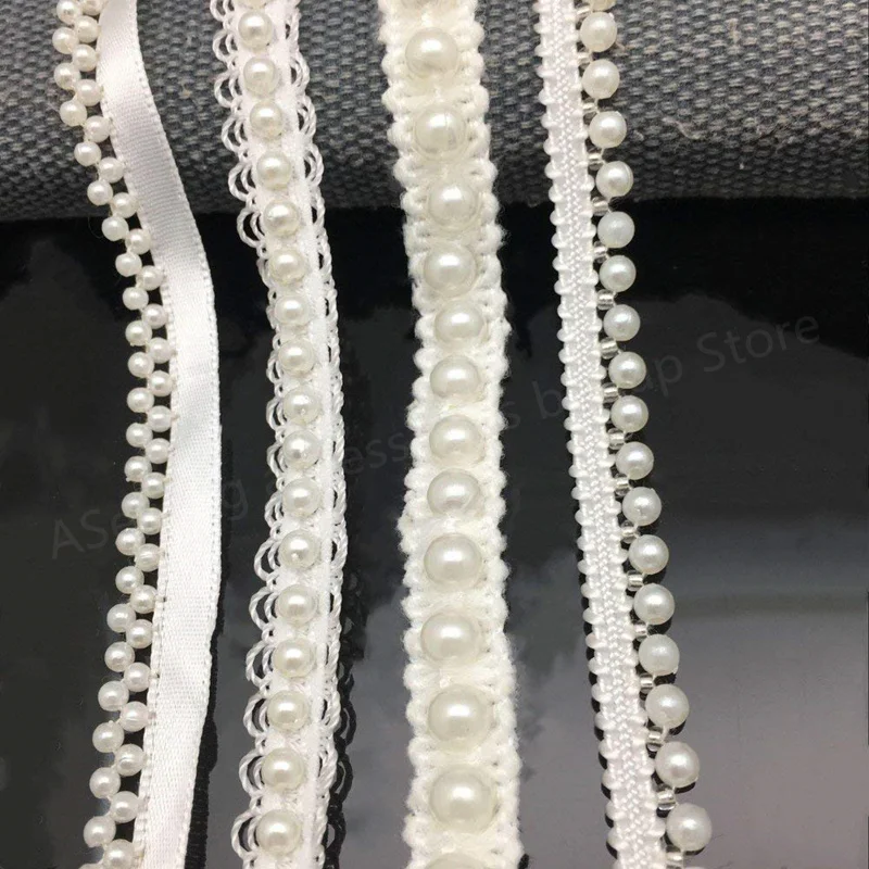 Hot sell 2-10m Fishing Line Artificial Imitation Pearl Beads Chain Garland Flowers For Wedding Bridal Bouquet 5BB5498