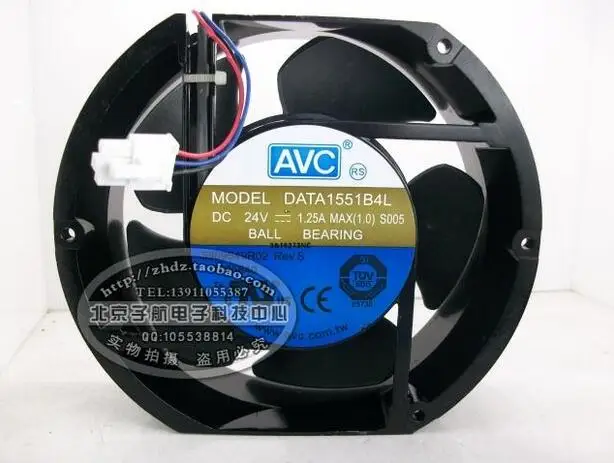 AVC DATA1551B4L 17250 24V 172*172*51mm three wire speed server cabinet fan