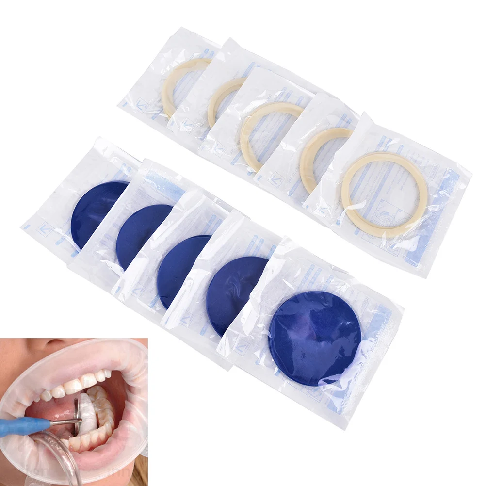 5pcs Dental Oral Care Tools Disposable Rubber Mouth Opener Dental Dam Mouth Gag Cheek Retractor Dental Materials