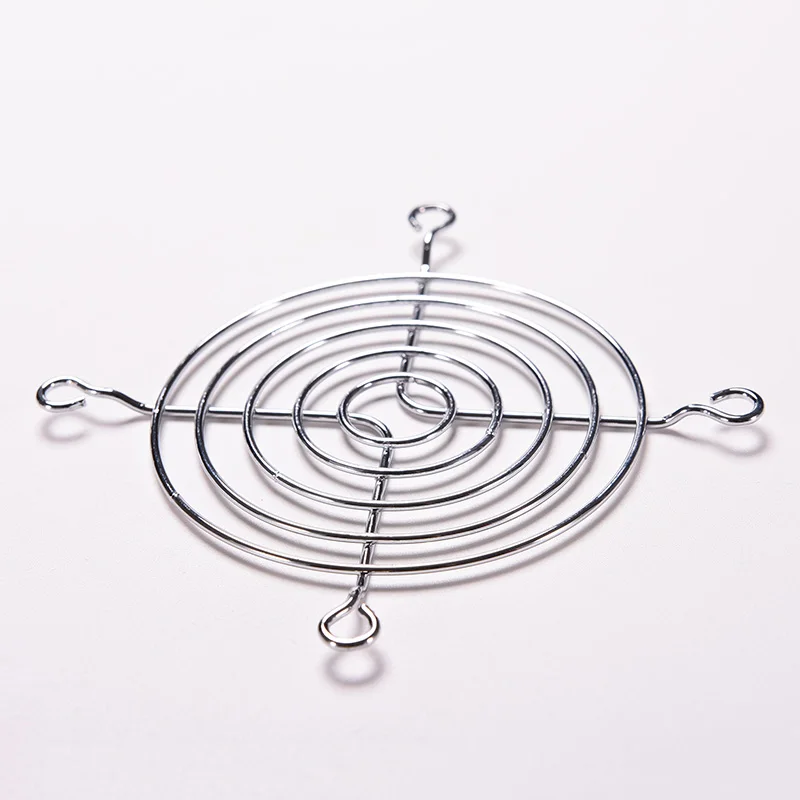 Silver Metal 80mm Chrome Computer PC Case Fan Hand Protector PC Fan Grill Finger Guard Safety Protective Cover