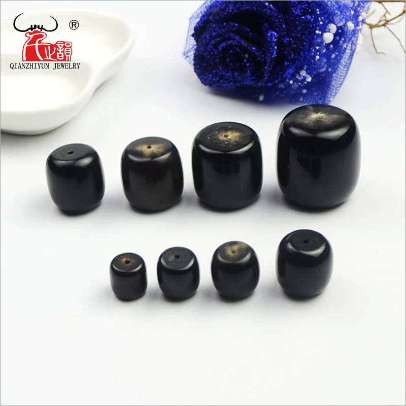 20PCS black buffalo horn vintage hand chain beads DIY handmade necklace bracelet. DIY beads for jewelry making Hole 1.5mm