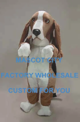 

Coffee Basset Hound Mascot Costume Adult Size Friendly Basse Hound Dog Mascotte Mascota Outfit Suit for Party Carnival SW702