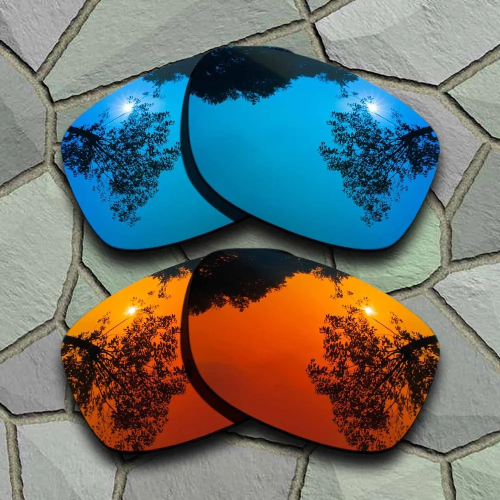 

Sky Blue&Red Orange Sunglasses Polarized Replacement Lenses for Oakley Jupiter Squared