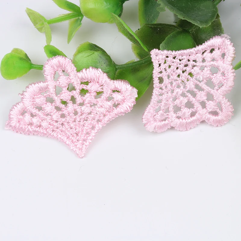 20pcs/lot Embroidered  Lace Clothing Accessories White Sector Soluble Lace Embroidery  DIY Garment