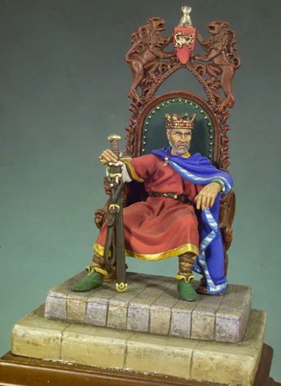 Unpainted Kit  1/32 54mm El Rey Arturo Arthur Pendragon 54mm Historical resin Figure Resin  Kit Free Shipping