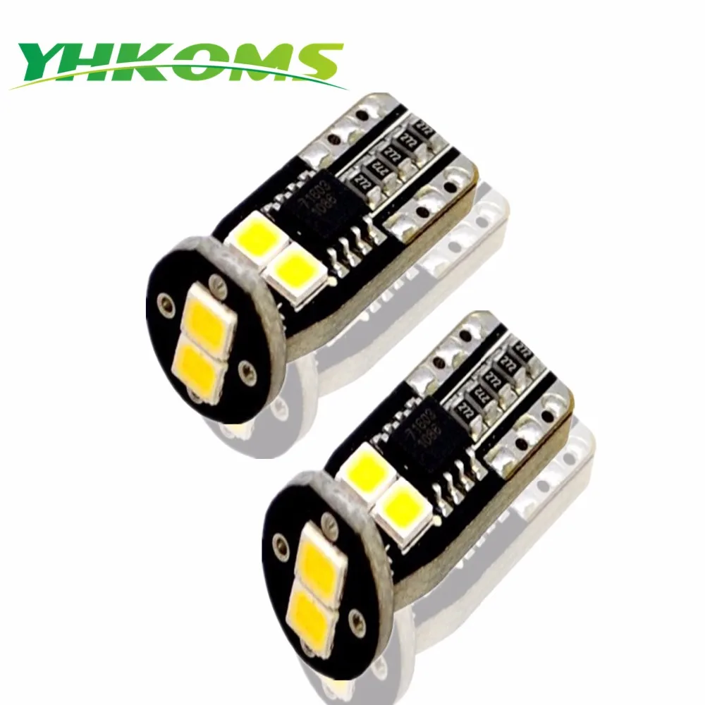 YHKOMS 4 PCS T10 W5W 192 168 LED SMD 2835 LED Wedge Bulb Dome Reading Light Canbus Error Free Auto Car Light Bulb 6000K 12V