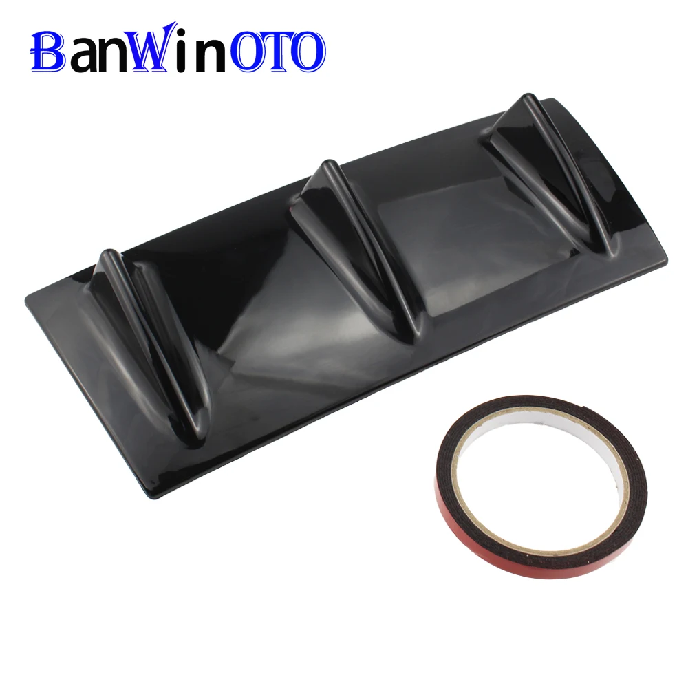 

Спойлер на шасси в стиле акулы, диффузор, 3 5 плавников, задний бампер, разделитель губ, черный АБС-пластик для универсального автомобиля DPQ001