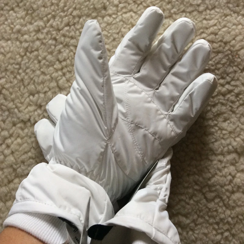 high quality winter Ski gloves Cold waterproof Windproof winter gloves Outdoor sports Riding skate White gloves