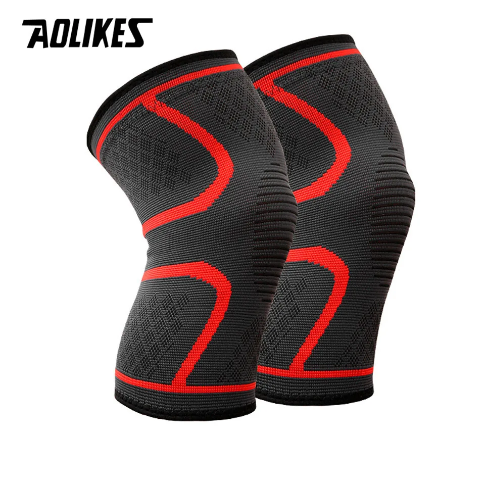 1 Pcs Nylon Elastic Sports Knee Pads Breathable Knee Support Brace Running Fitness Hiking Cycling Knee Protector Joelheiras