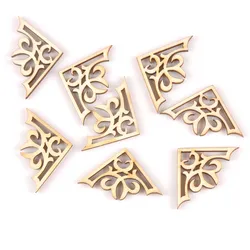 2018 new 50pcs wooden book Corner Protector Box Book Scrapbook Album Corner Decorative Diy craft 27x27mm MT1798