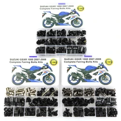 Fit For Suzuki GSXR 1000 GSX-R1000 2007 2008 Motorcycle Accessories Completed Body Full Fairing Bolts Kits Clips Screws Steel