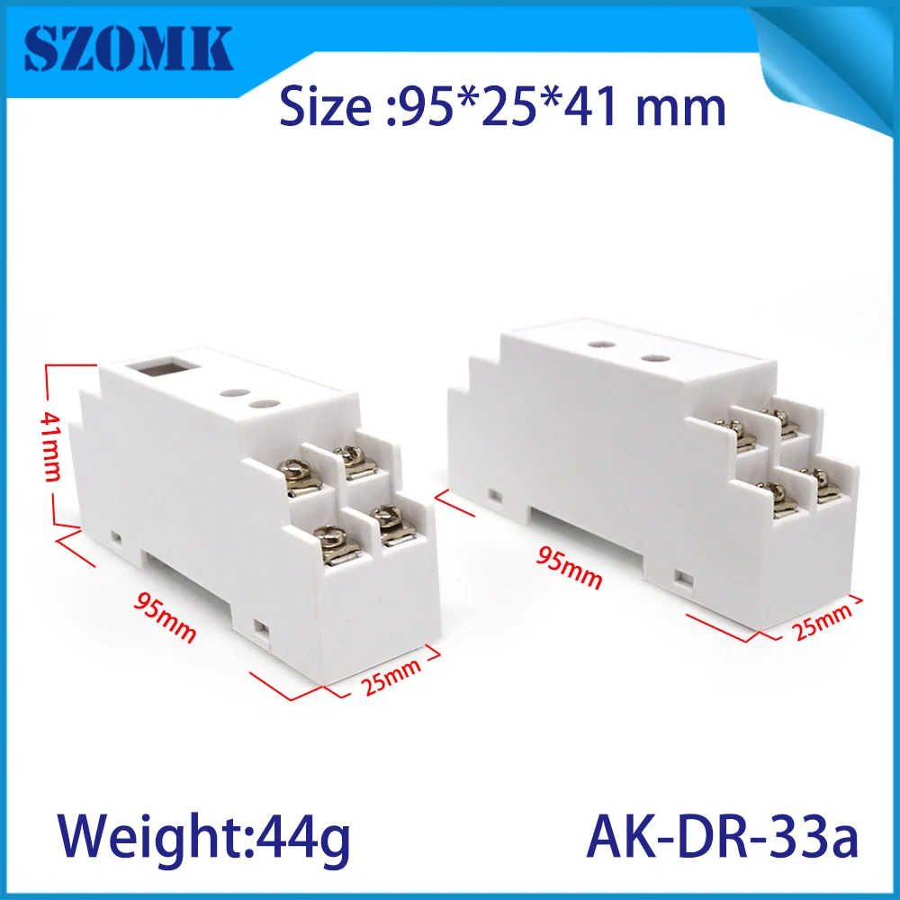 1Piece 95*41*25mm szomk Plastic din rail enclosure PLC control box new plastic enclosure instrument housing for pcb design