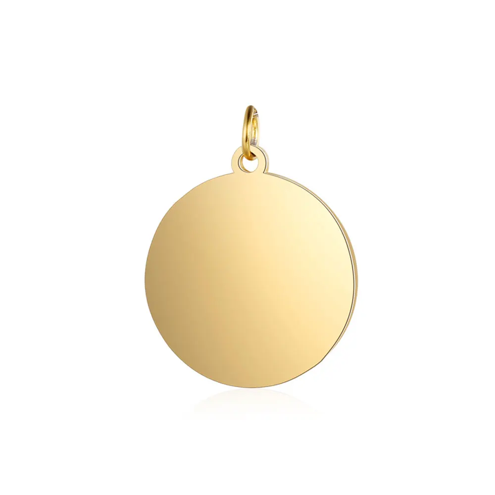 10pcs/lot 316 Stainless Steel Mirror Polished 6-20mm Disc Round Tag Pendant for Bracelet Necklace DIY Jewelry Charm