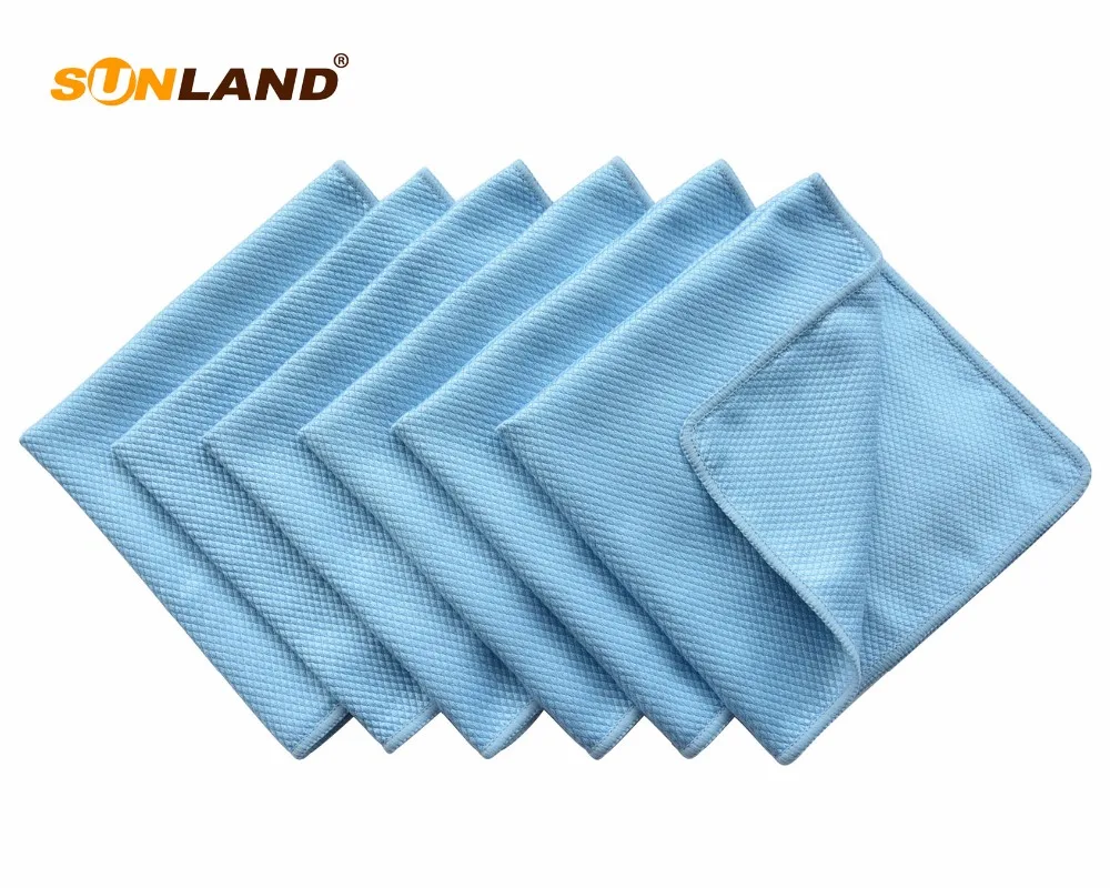 Sinland Microfiber Polishing Cleaning Towel Kitchen Glass Window Windshield Cloth Stainless Steel Shine Cloth 40cmx60cm 10 PCS