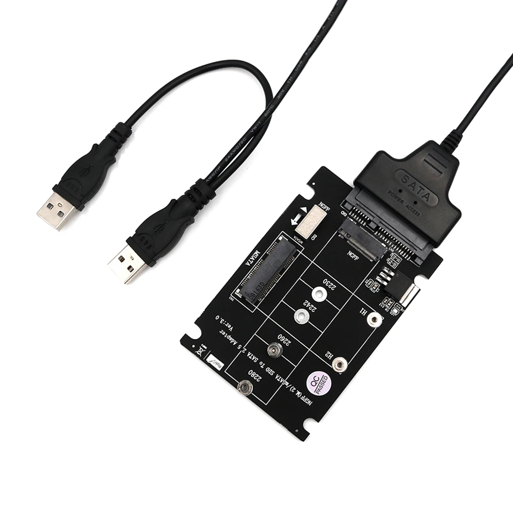 

H1111Z Add On Card SSD MSATA & M.2 SSD USB Adapter MSATA NGFF M.2 Adapter USB SATA Cable USB M.2 Card Adpater for PC Desktop NEW