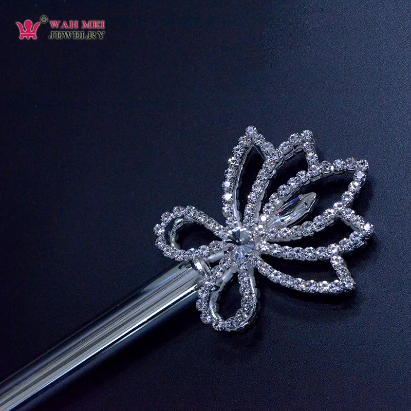 Scepter Wands Rhinestone Crystal Double Side Fashion Jewelry Play Accessories Props Pageant Contest Crown Things For Girls Sz002