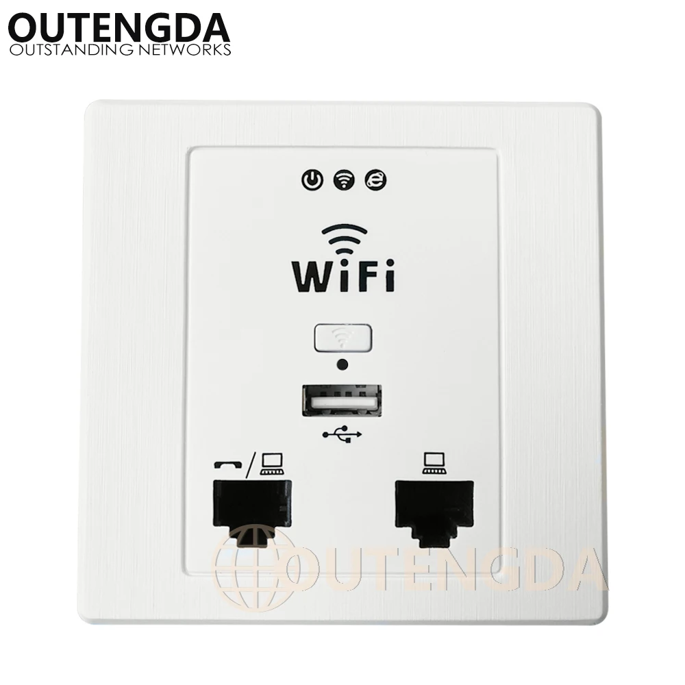 

802.11N 300Mbps Indoor 86 Wall Router Socket WiFi inWall AP Wireless Access Point AC100-240V POE For Hotel Smart Home