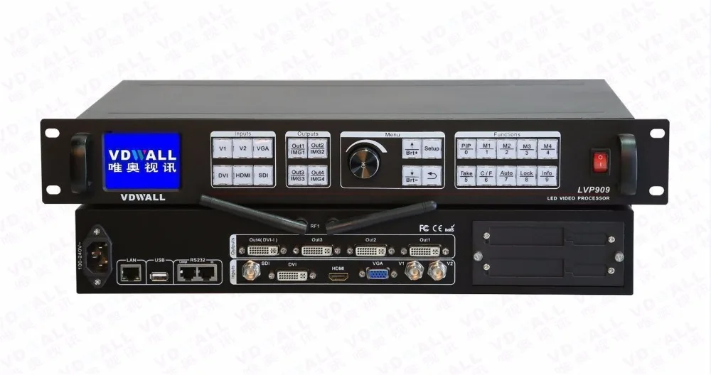 

VDWALL LVP909F LED HD Video Processor,1 DVI in,4 DVI out,Wi-Fi control and video,Max 3840x2400,4 windows in any size