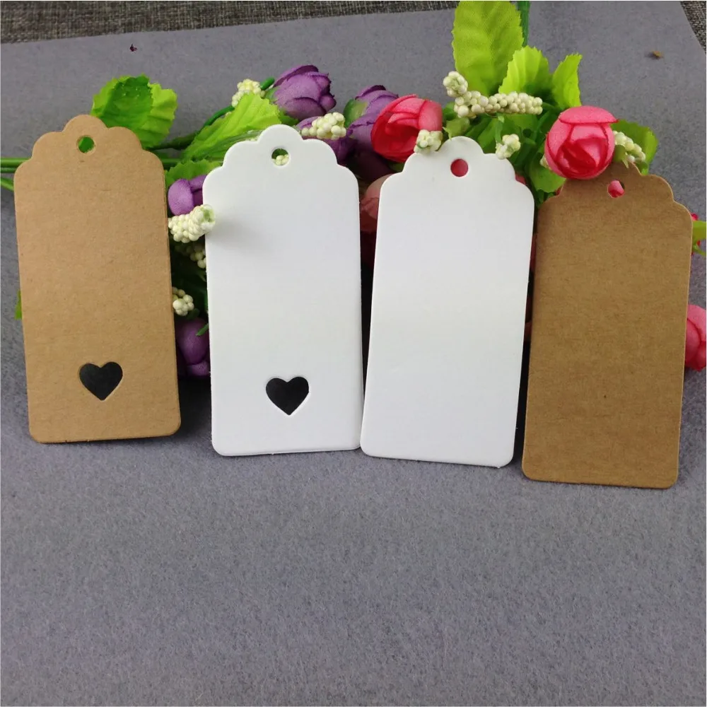 10000 PCS /lot kraft tags  hand made with love kraft Tag for gift box and Paper Cards DIY Gift Tags for Handmade cake