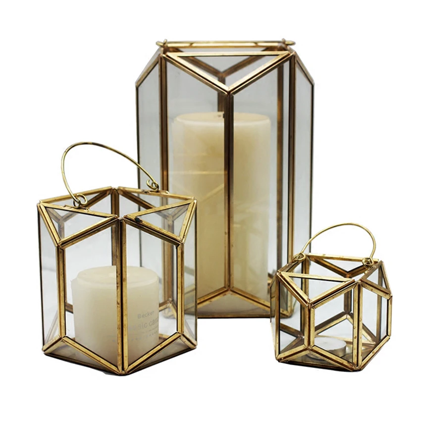 Europe Geometry Candle Holder, Vintage Glass Candlestick, Candle Lantern, Wedding Centerpieces, Tea Light Holder, Home Decor